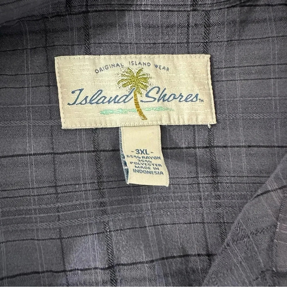 Island Shores men's size 3XL blue button down shirt - Picture 3 of 3